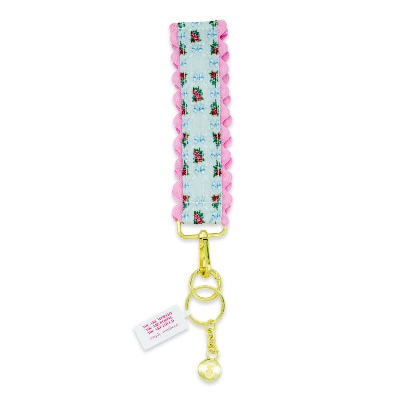 Lace Key Fob in Bow Floral