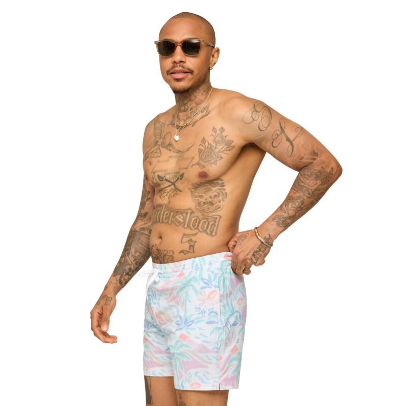 The Washed Ashores 5.5 Inch Lined Swim Shorts in White