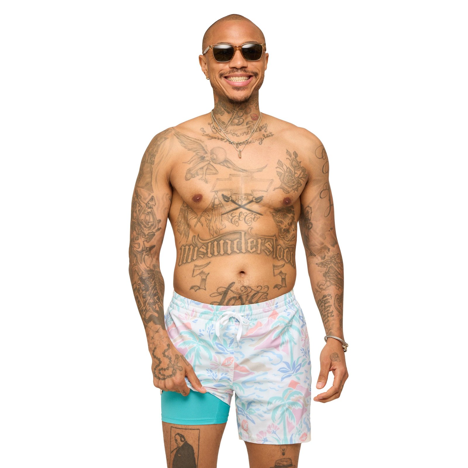 The Washed Ashores 5.5 Inch Lined Swim Shorts in White