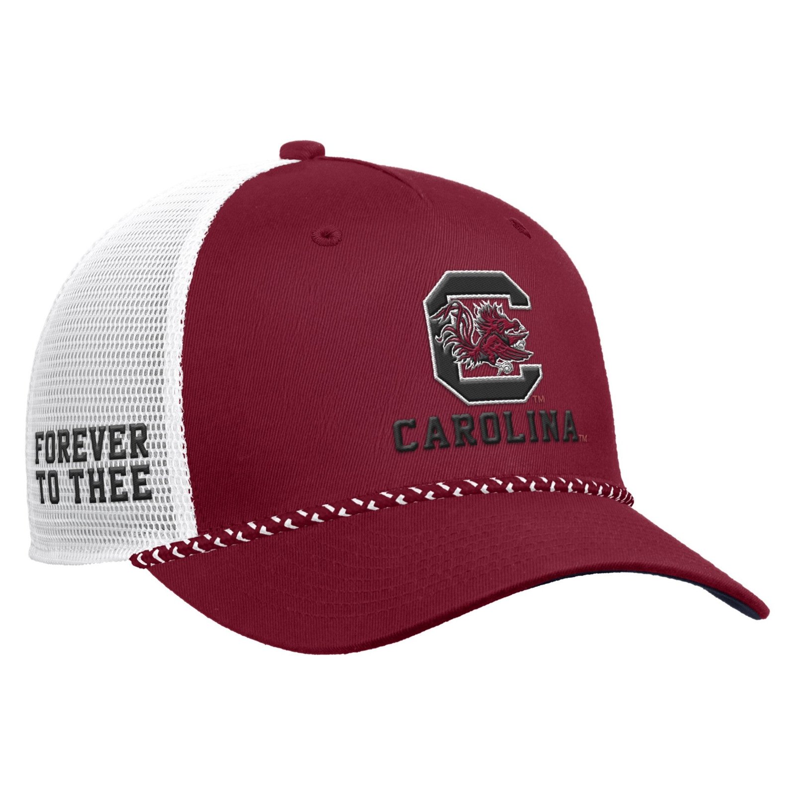 South Carolina Gamecocks Rope Trucker Hat in Crimson