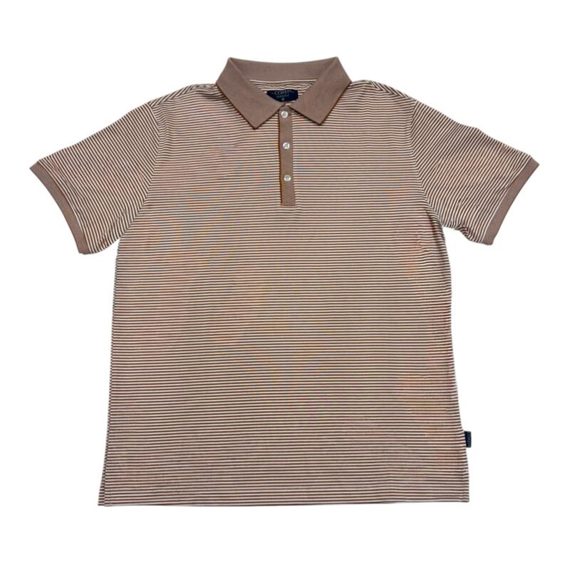 Slipknot Stripe Polo in Camel