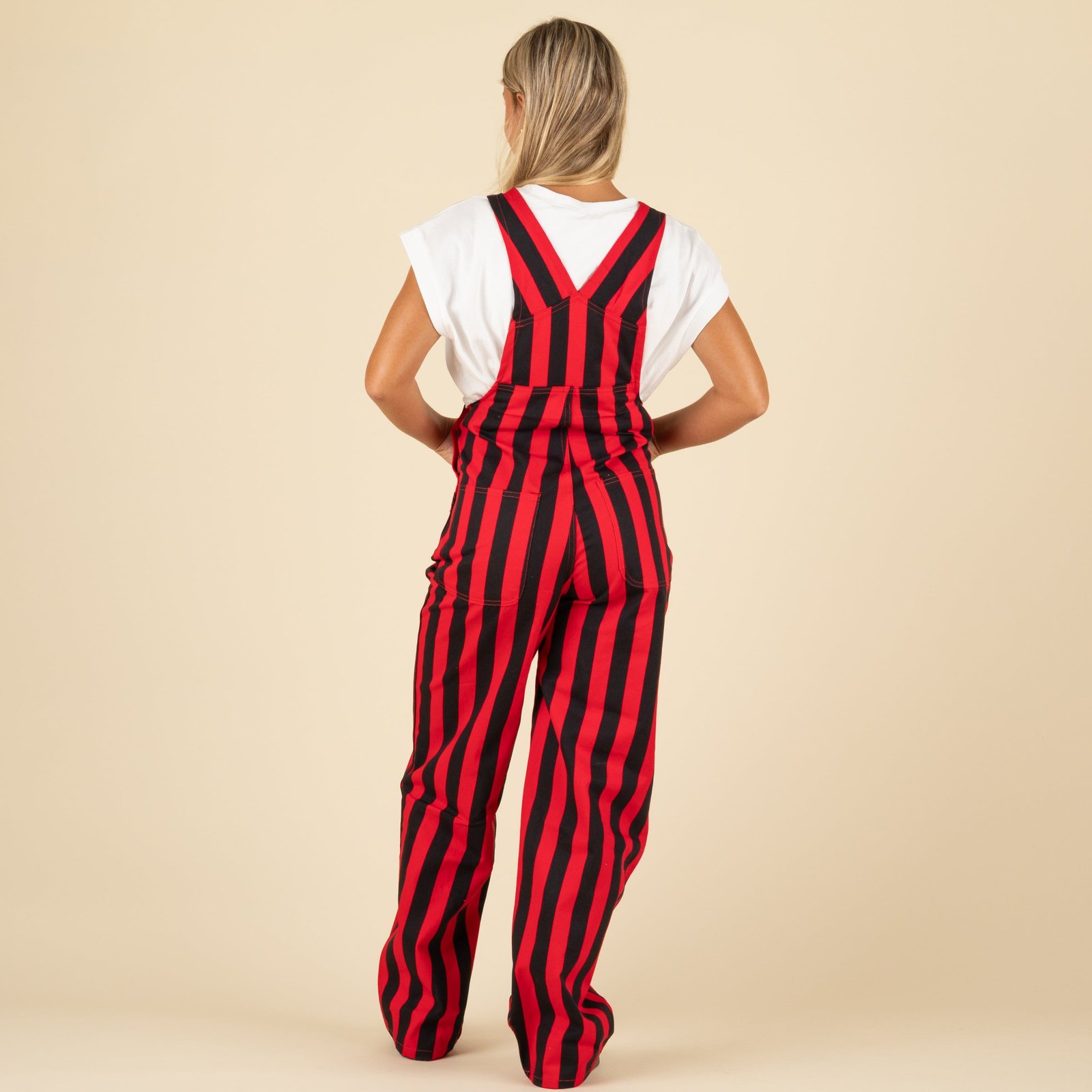 Red and Black Overall Bibs