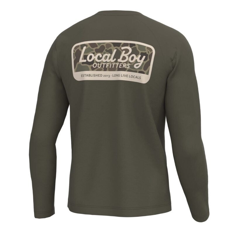 Heather Blend Brush Camo Patch Long Sleeve T-Shirt
