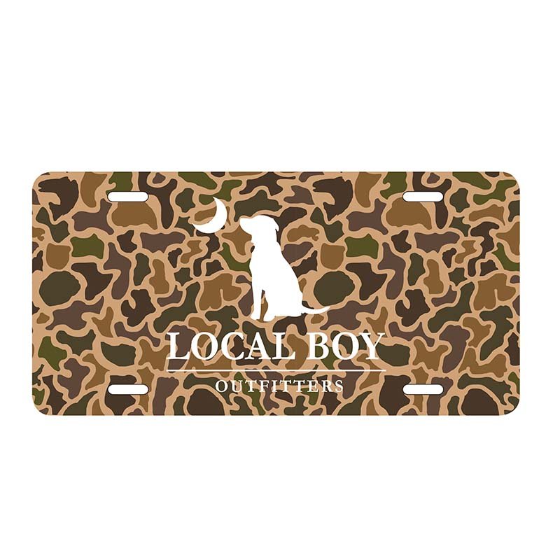 LBO Logo License Plate in Old School Camo
