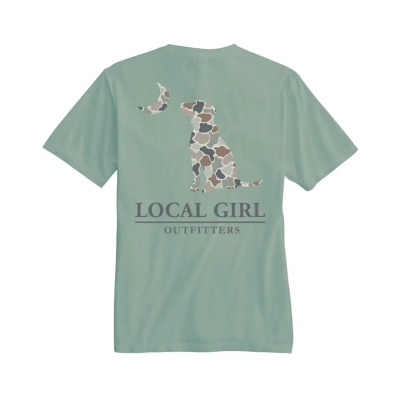 Youth Flora Forest Camo Short Sleeve T-Shirt in Bay