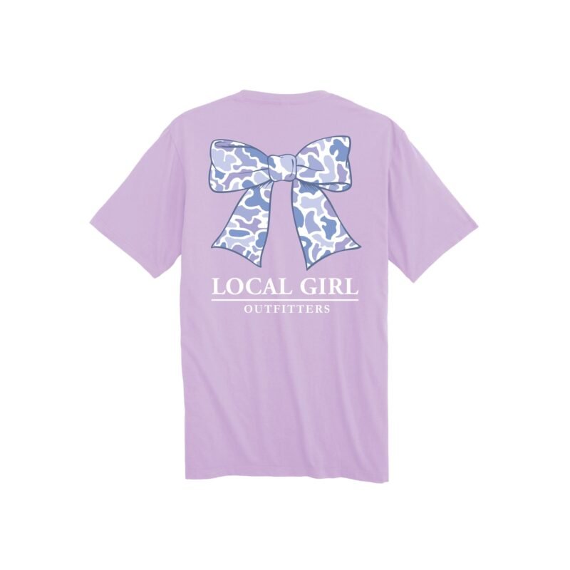 Youth Hydrangea Localflage Bow Short Sleeve T-Shirt