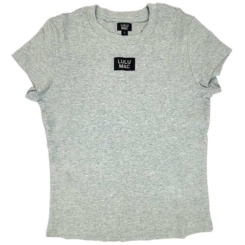 Lulu Mac Baby Tee in Soft Gray
