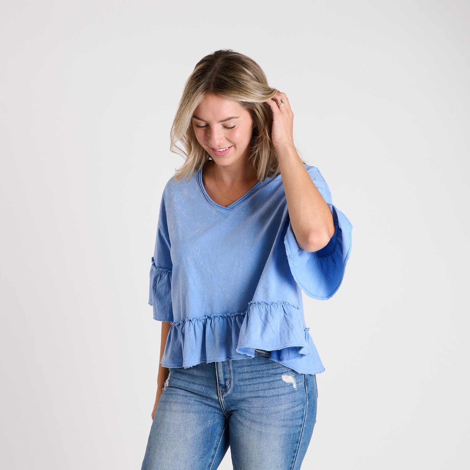 Babydoll Jersey Short Sleeve Top