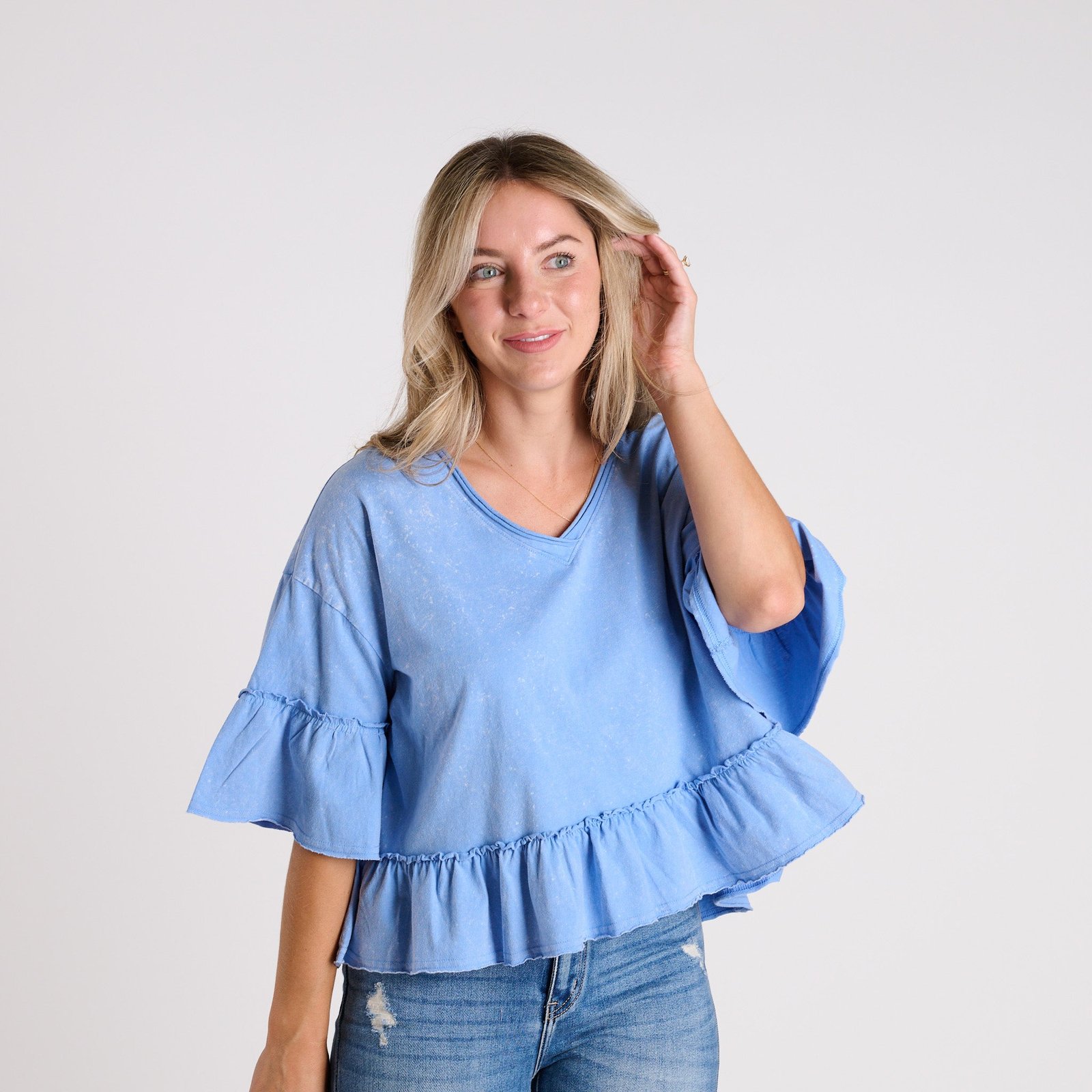 Babydoll Jersey Short Sleeve Top