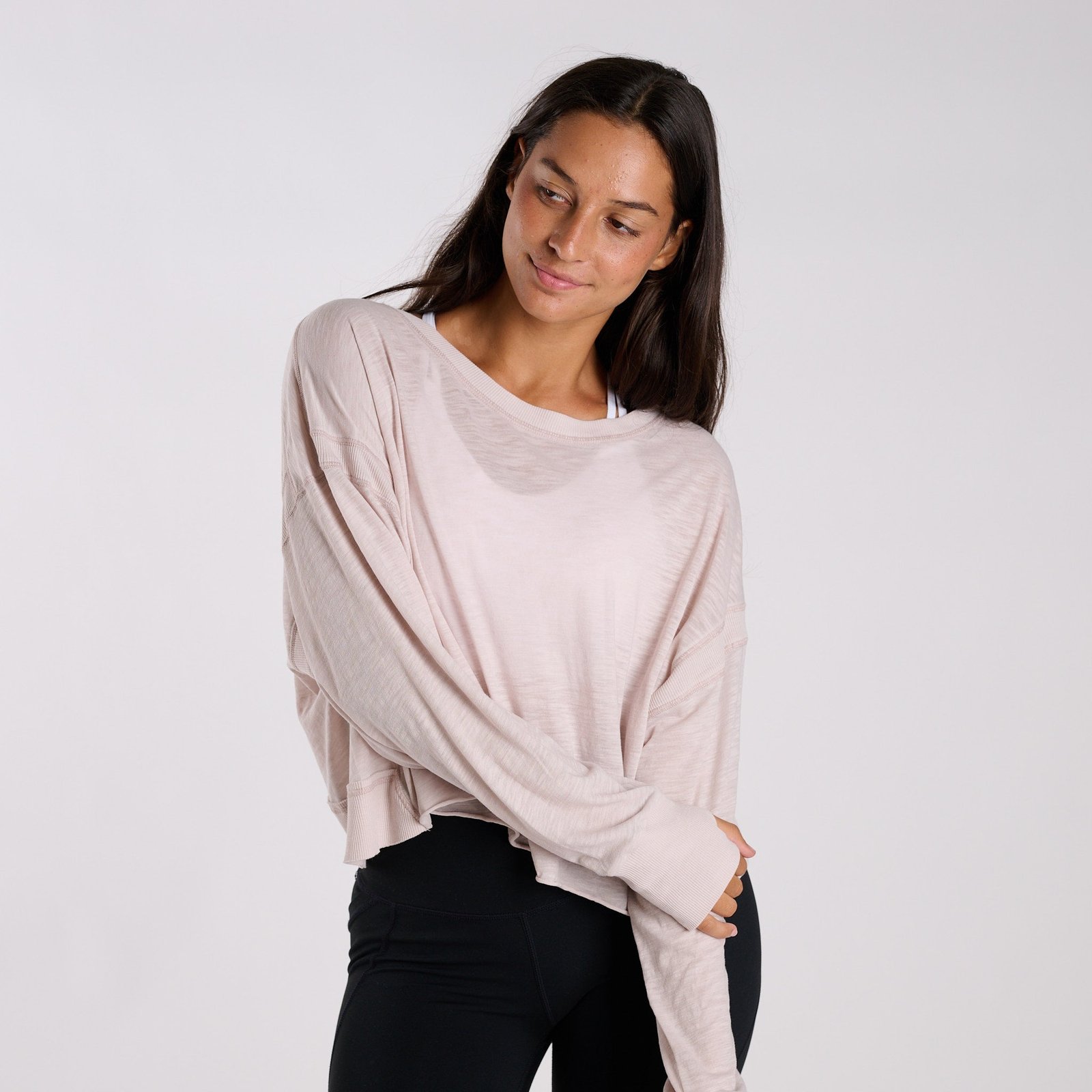 FP Movement Long Sleeve My Time Tee in Pearl