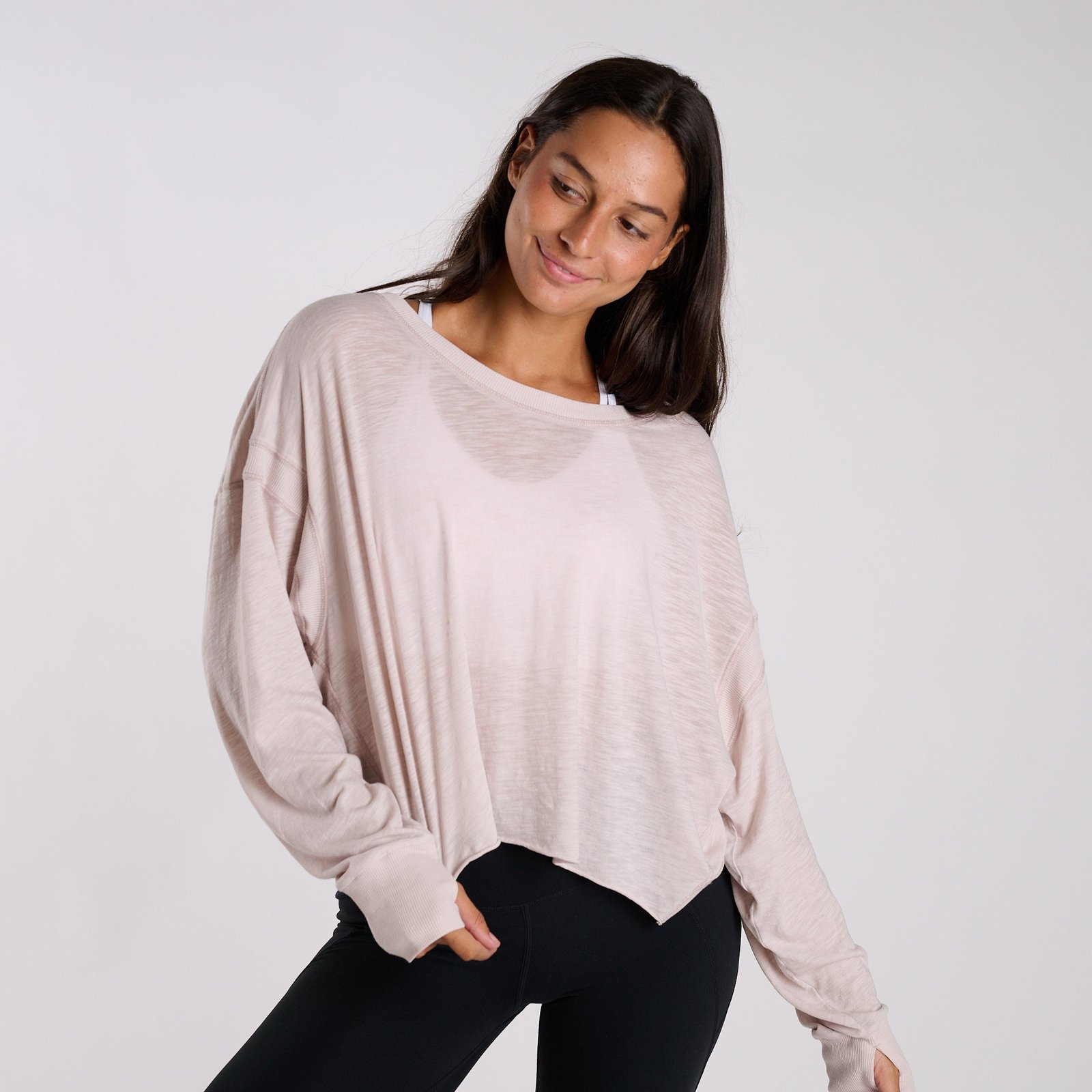 FP Movement Long Sleeve My Time Tee in Pearl