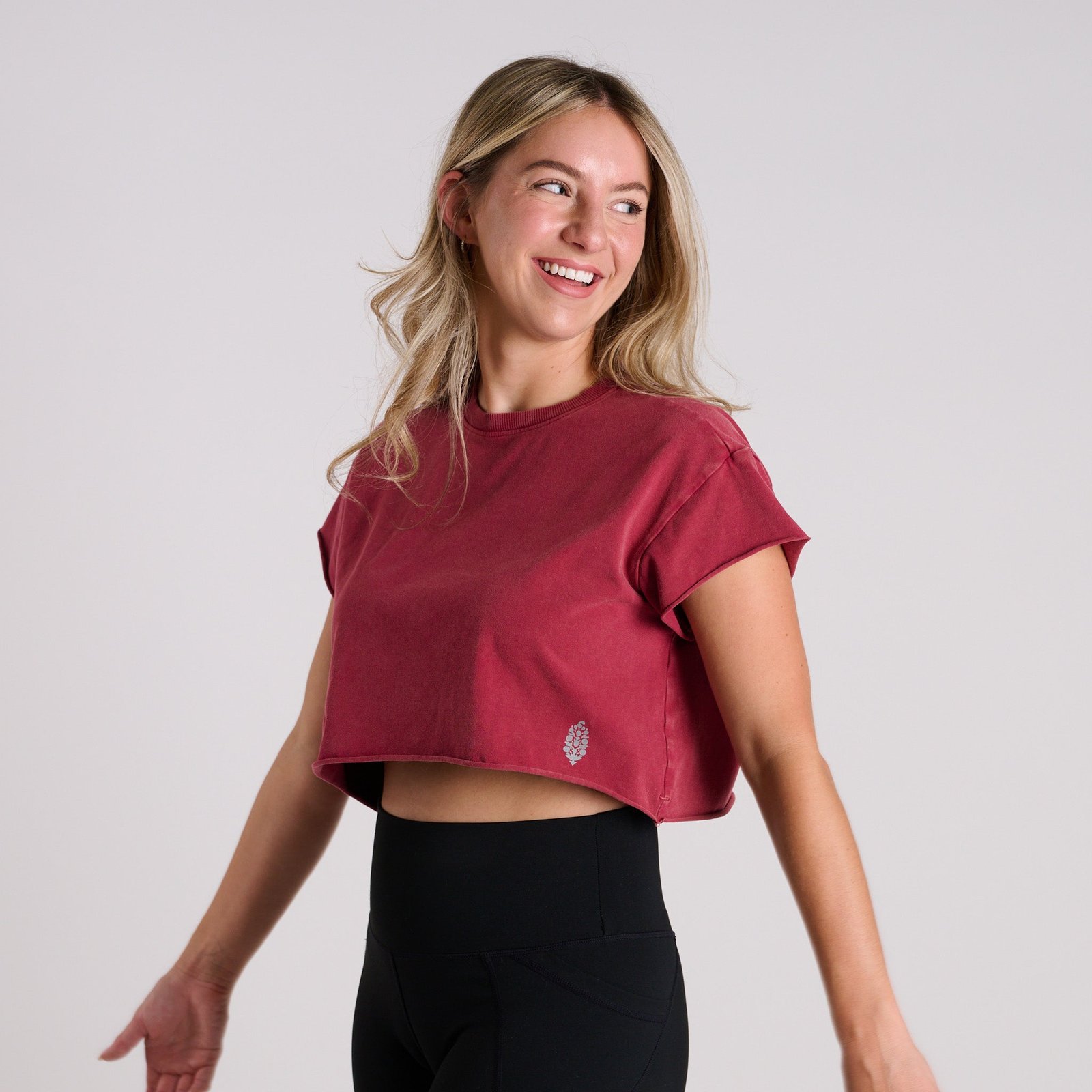 FP Movement Hot Shot Crop Tee in Brick