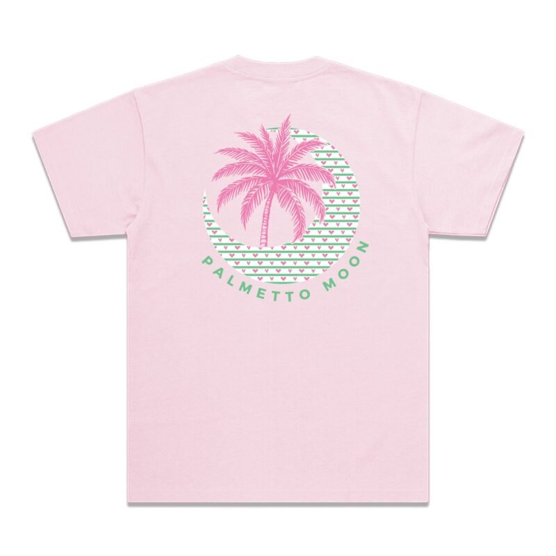 Youth Heart Stripe Moon Short Sleeve T-Shirt