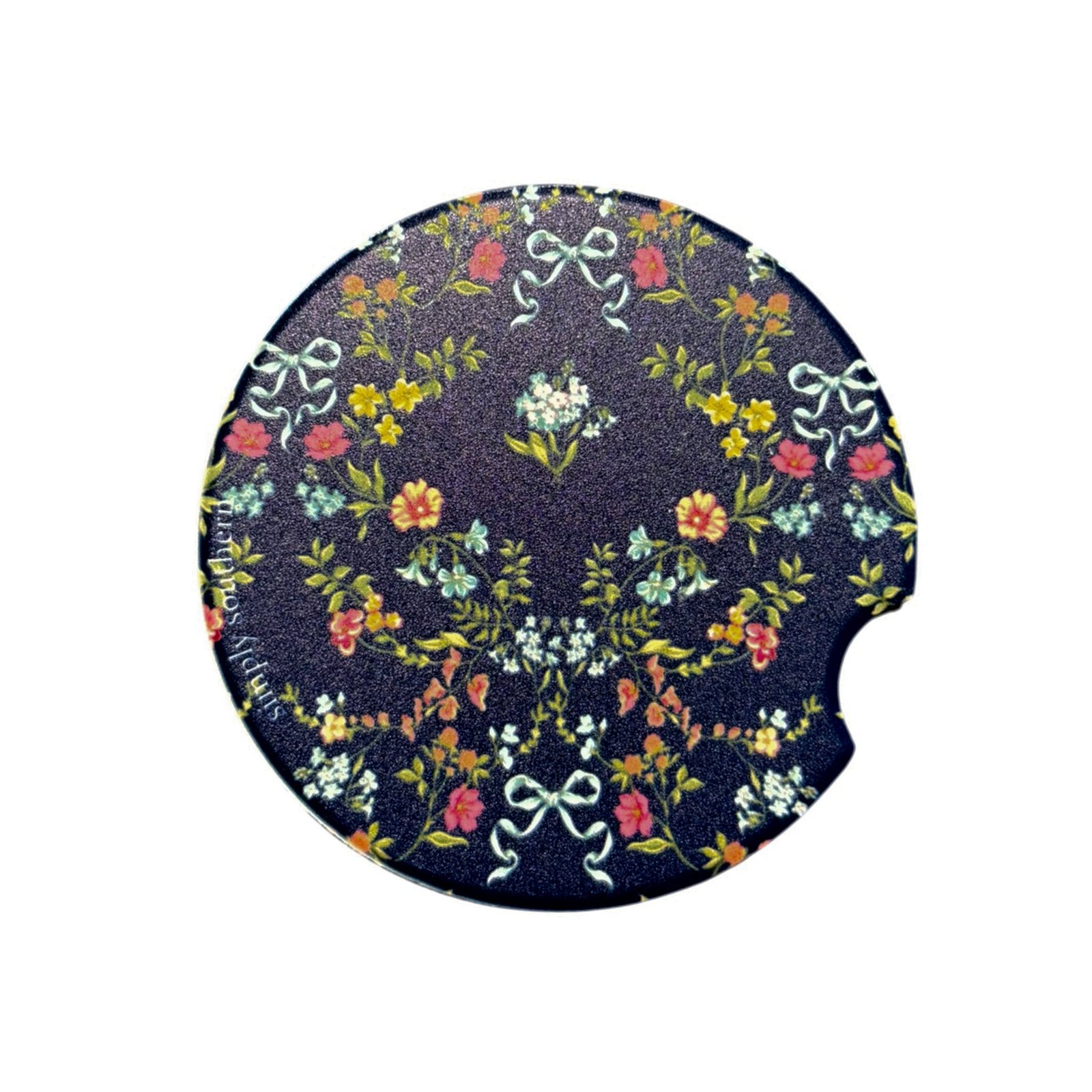 Midnight Floral Car Coaster