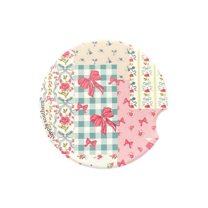 Patchwork Bows Car Coaster