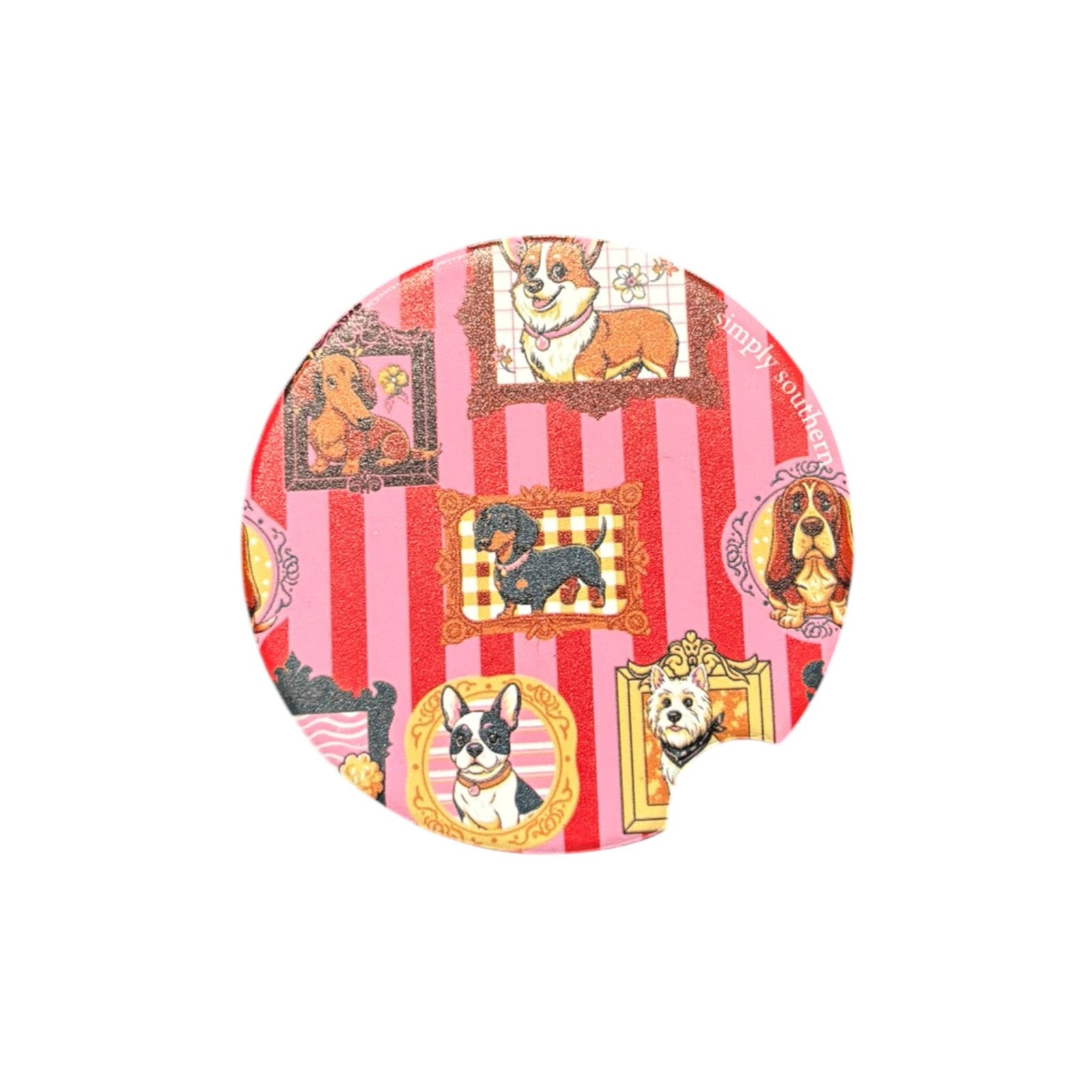 Vintage Dog Gallery Car Coaster