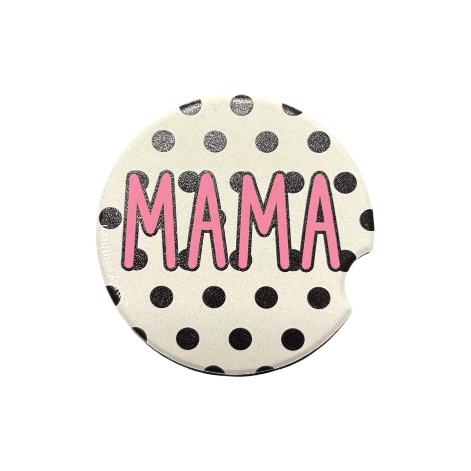 Mama Polka Dot Car Coaster