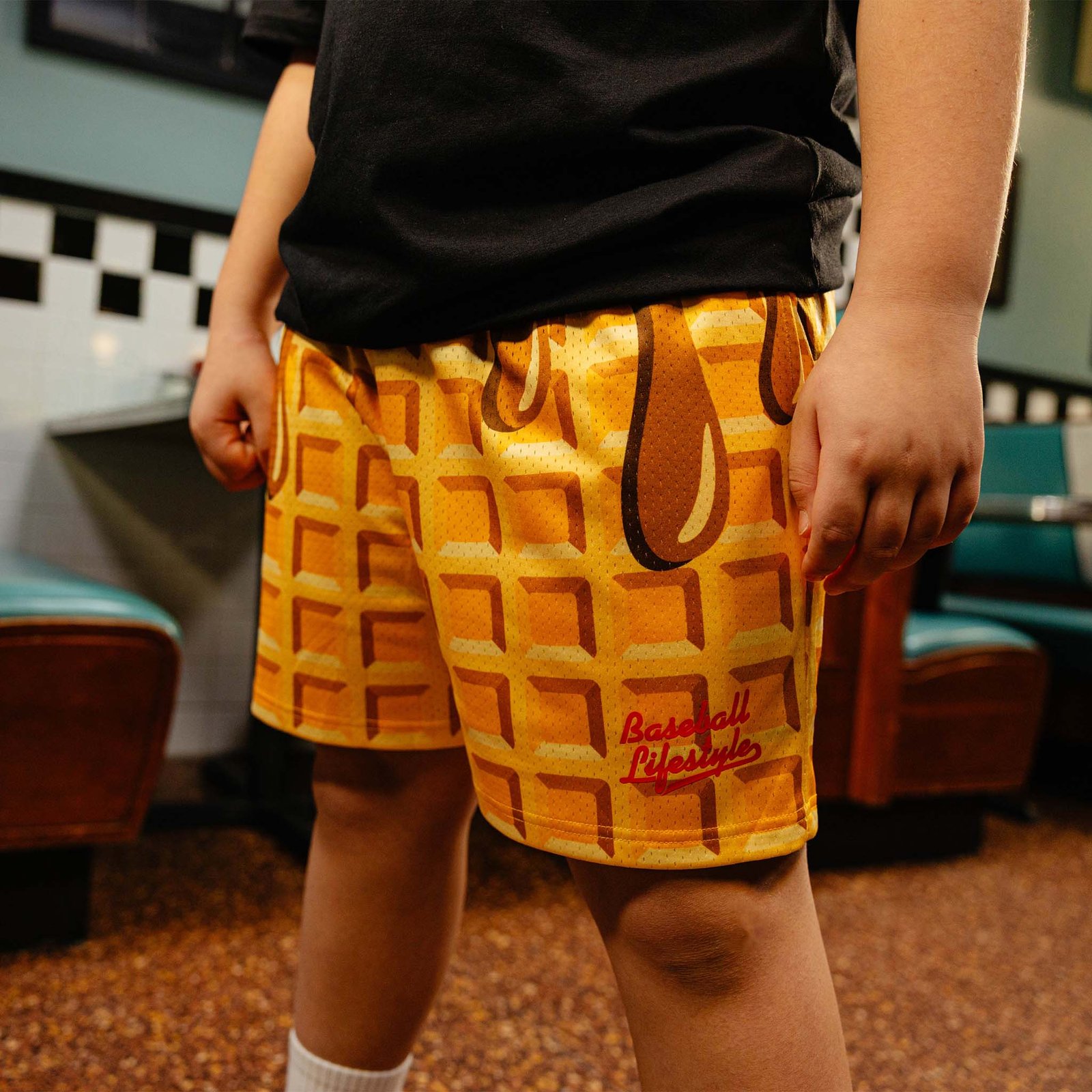 Youth Waffle and Syrup Shorts