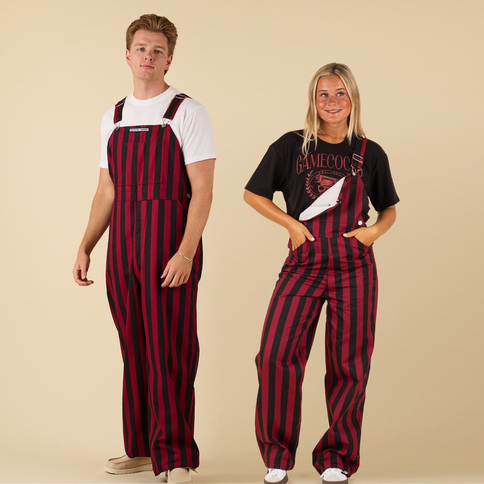 Garnet and Black Overall Bibs