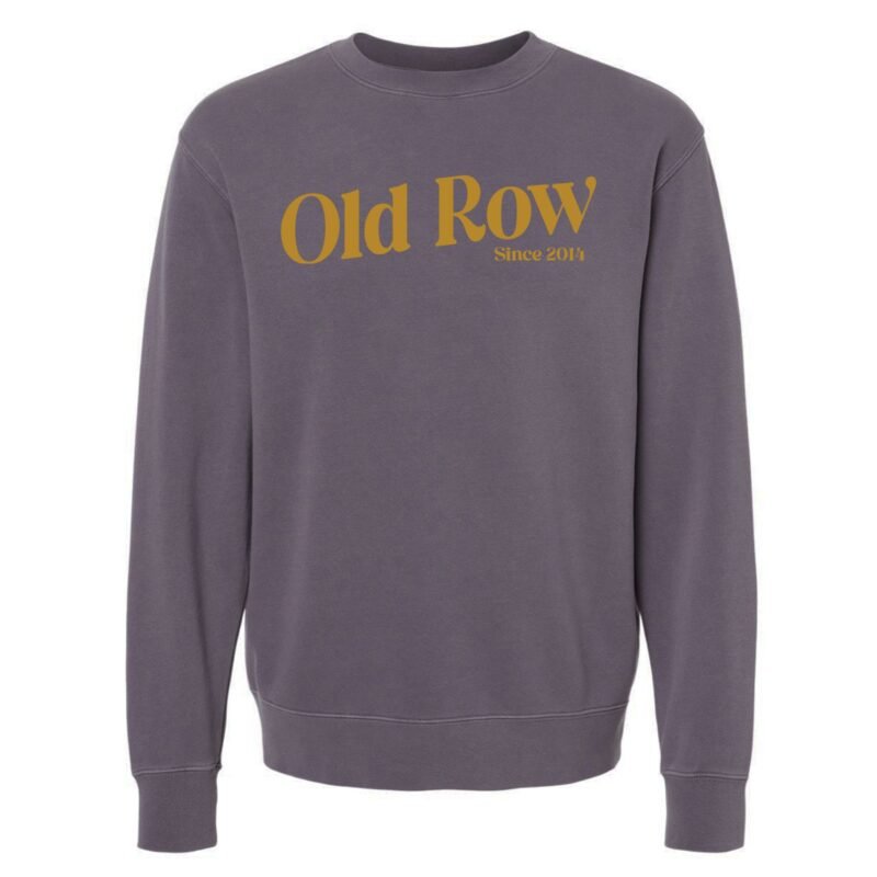 Old Row Puff Arch Crewneck Sweatshirt in Wine