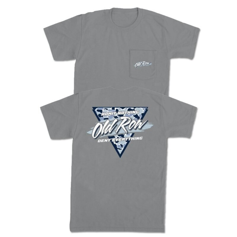Camo Triangle Logo Short Sleeve Pocket T-Shirt in Grey